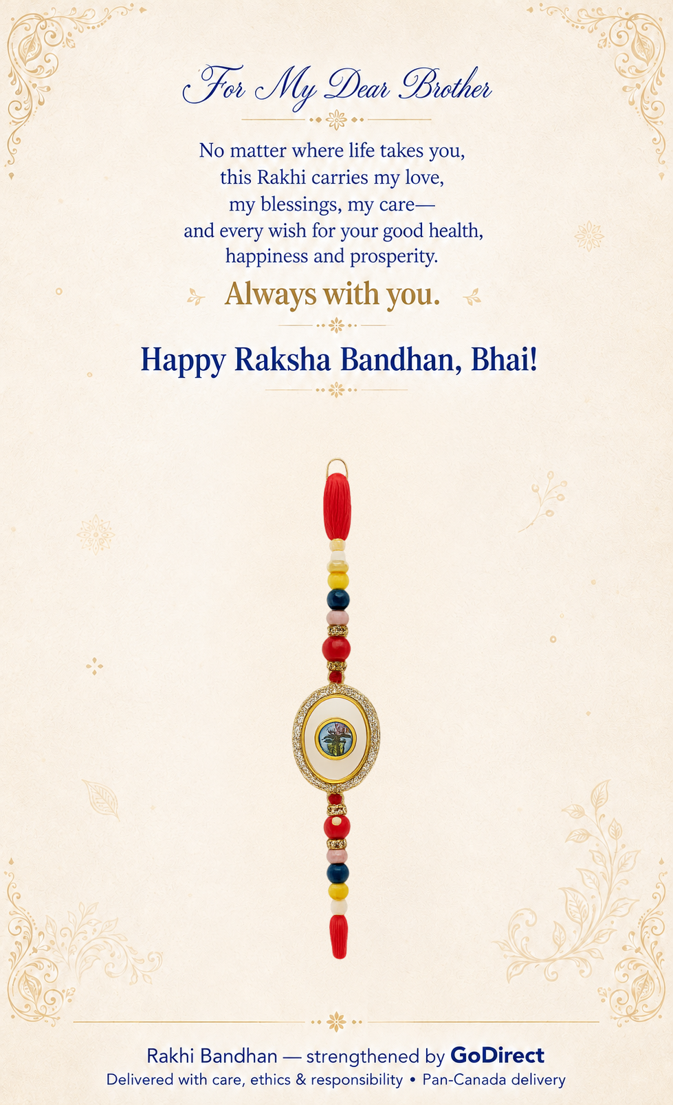 Travel-Themed Decorative Rakhi image