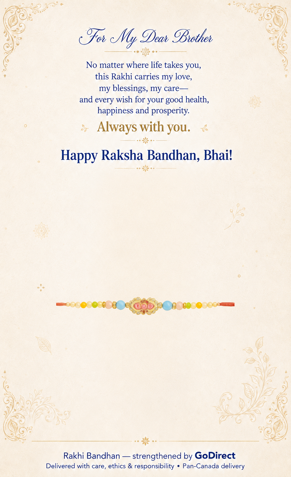 Boutique Multicolor Beaded Rakhi image