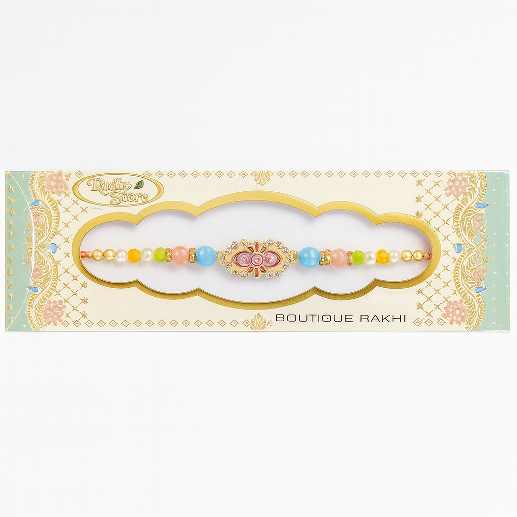 Boutique Multicolor Beaded Rakhi