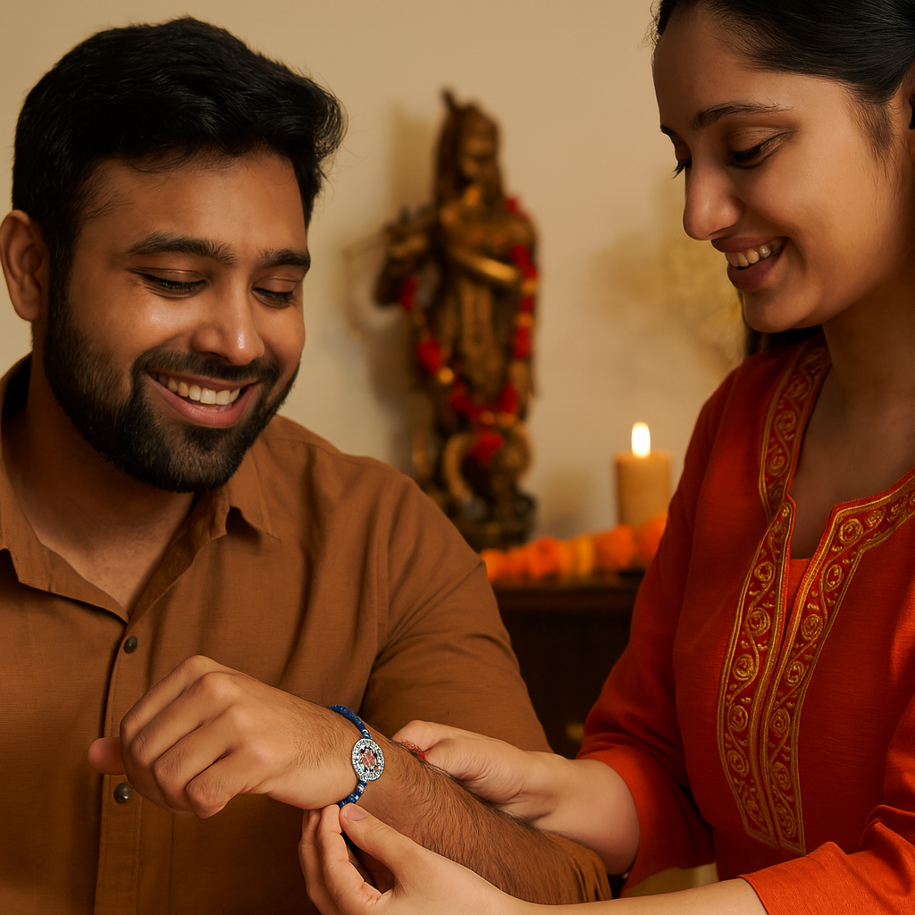 Shree Ram Rakhi With Blue Thread image