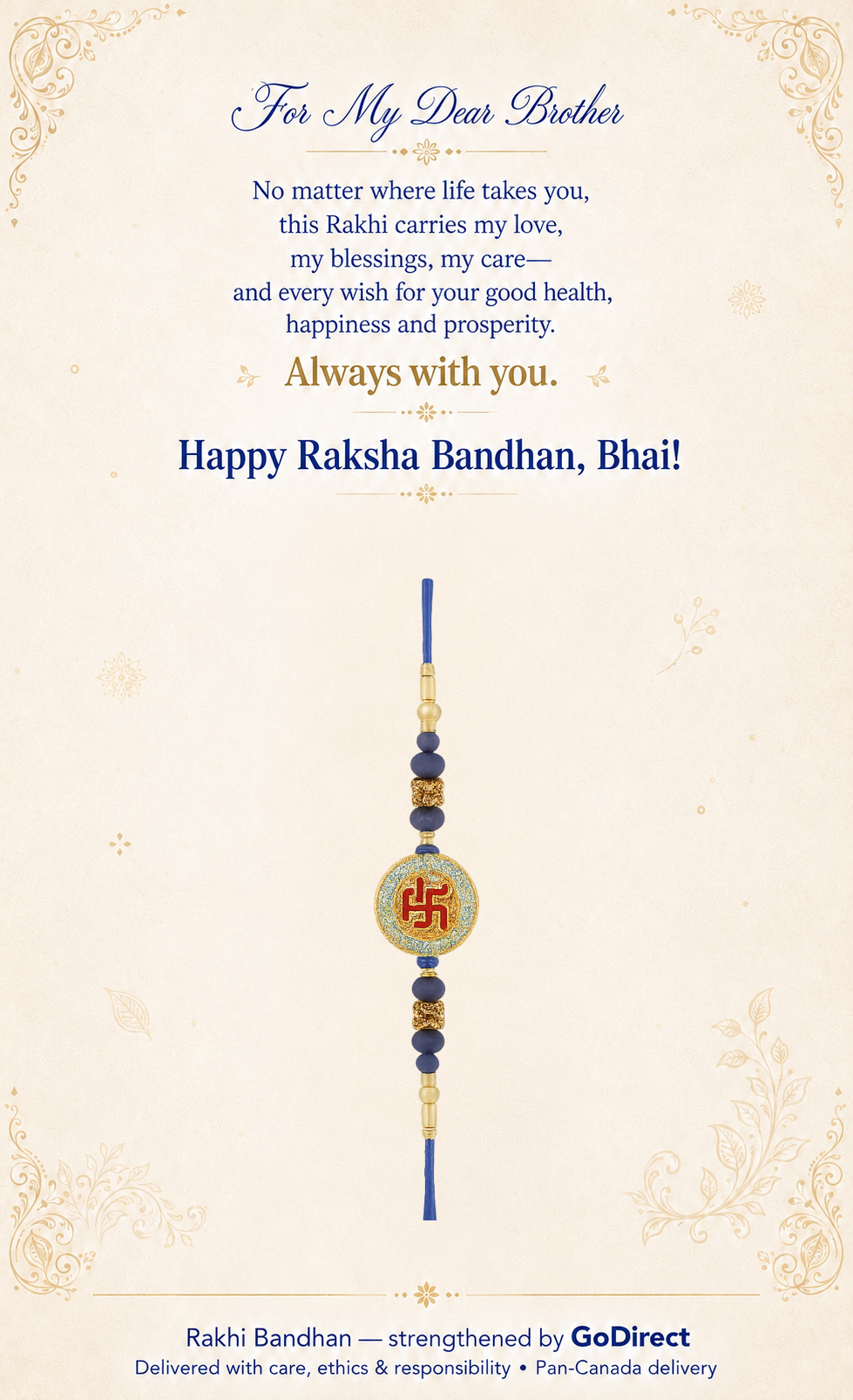 Shree Ram Rakhi With Blue Thread image