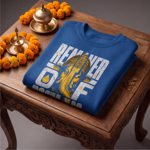 Unisex Crewneck Sweatshirt With Lord Ganesha Print image
