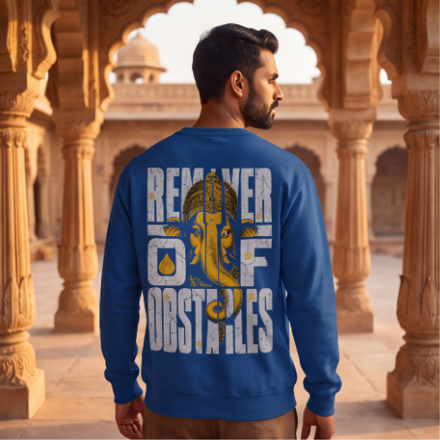 Unisex Crewneck Sweatshirt With Lord Ganesha Print image