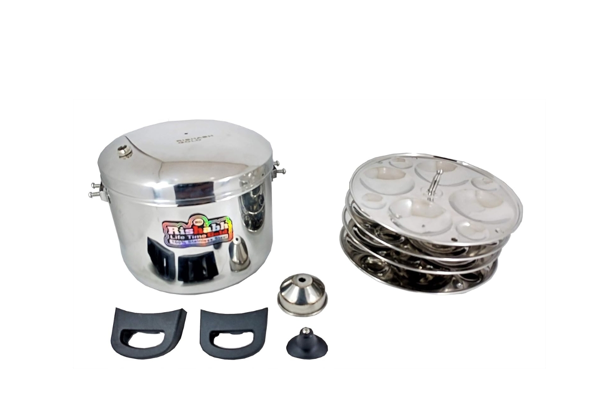 idli Maker Stainless Steel 4-Plates image