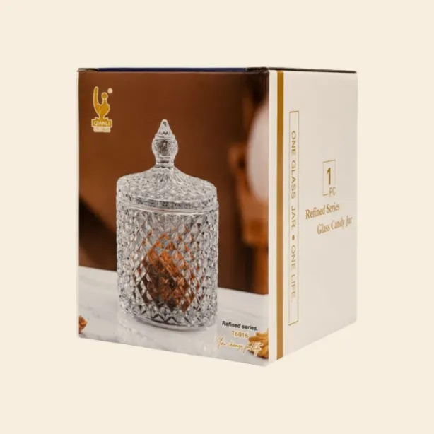 Glass Candy Dish Jar