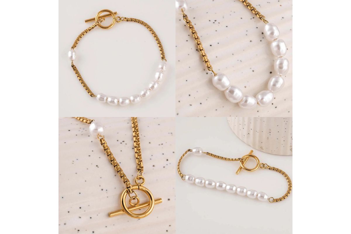 The Pearl Cascade Link Bracelet image