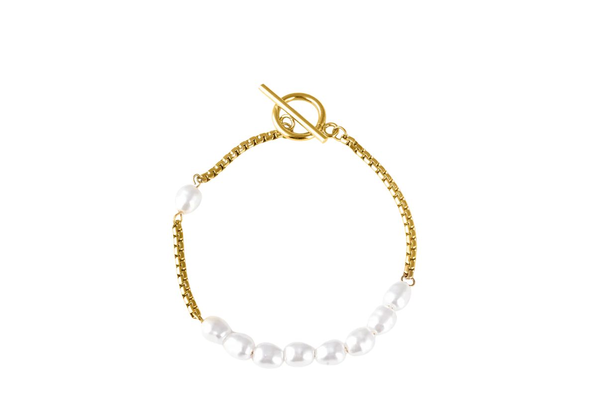 The Pearl Cascade Link Bracelet