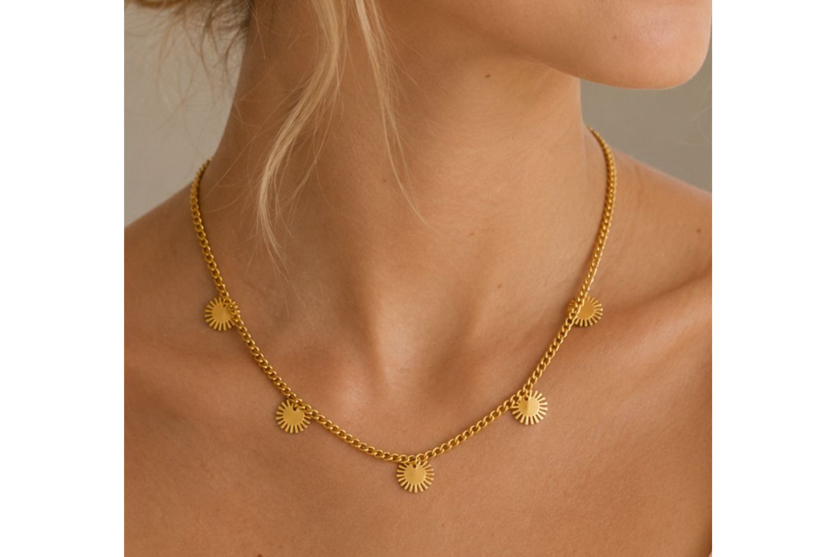 Dancing Sun Charms Necklace image