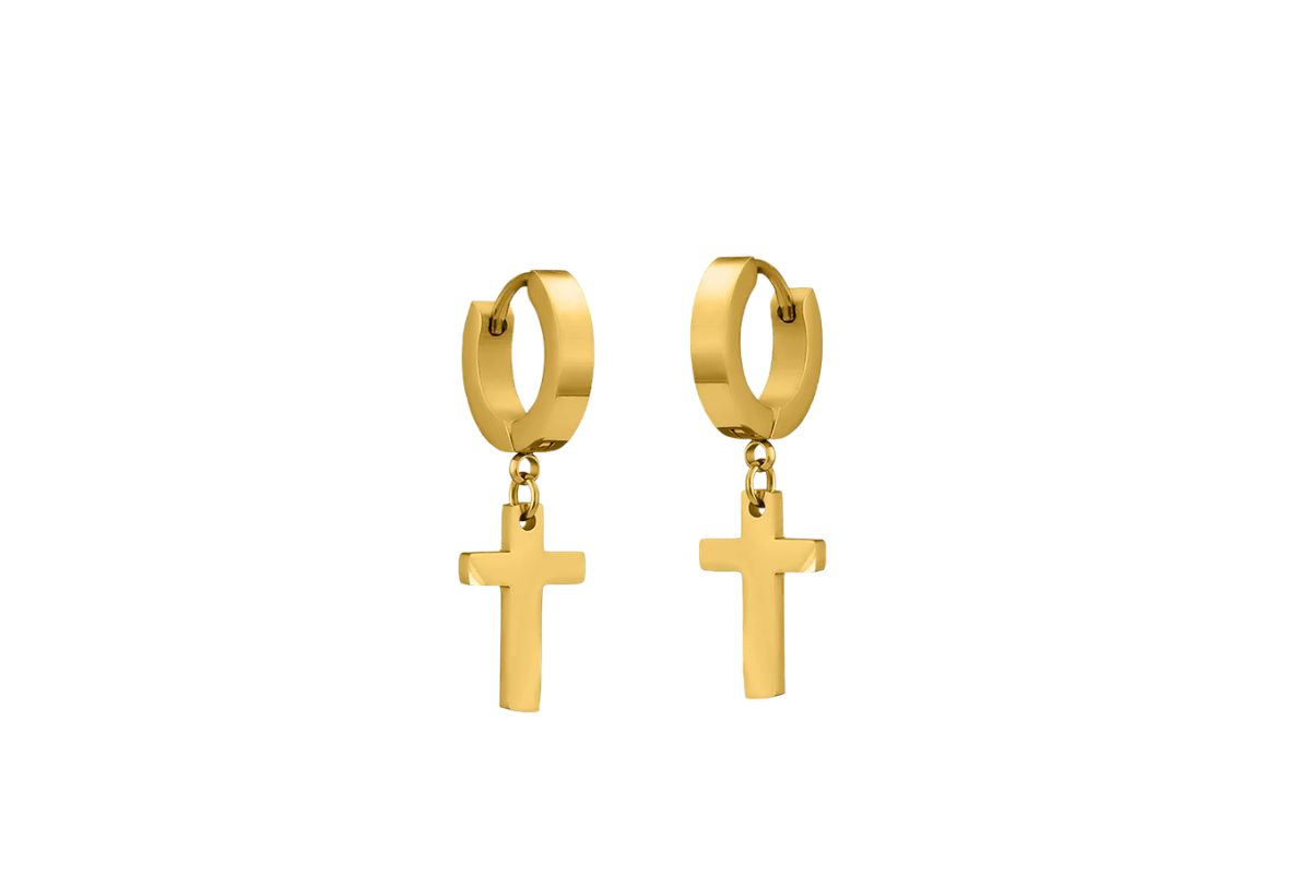 Faithful Cross Drops Earrings image