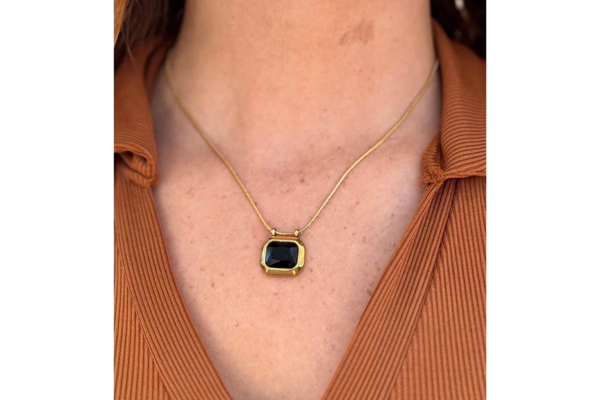 Gemstone Cubic Zirconia Pendant Necklace image