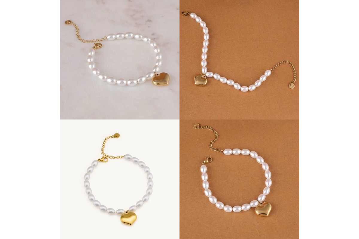 Romantic Pearl and Gold Bracelet image