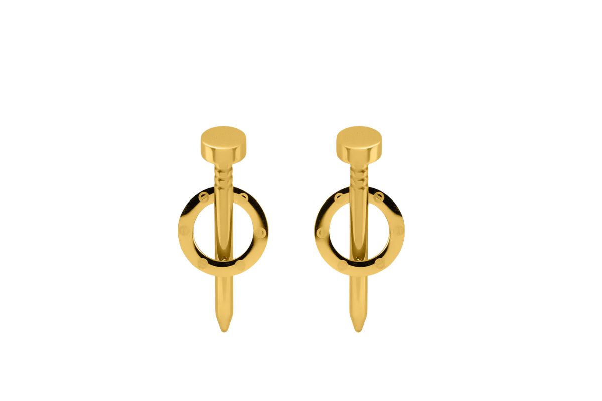 Golden Rivet Studs Earrings