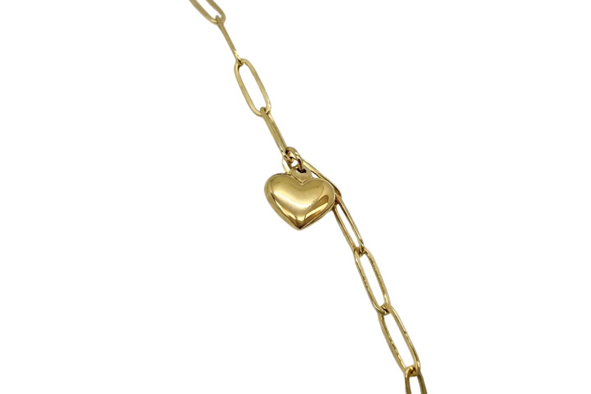 Heart Charm Gold Bracelet