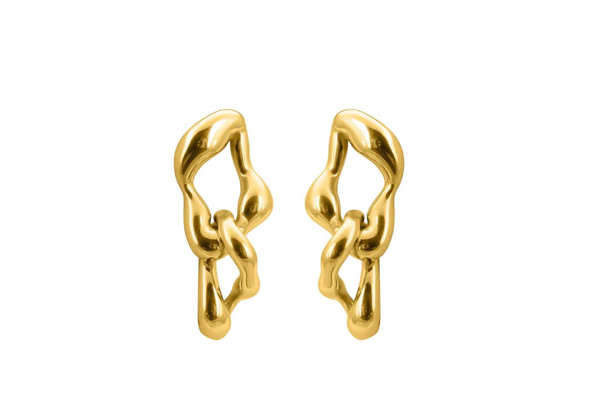 Golden Nexus Links Drops Earrings