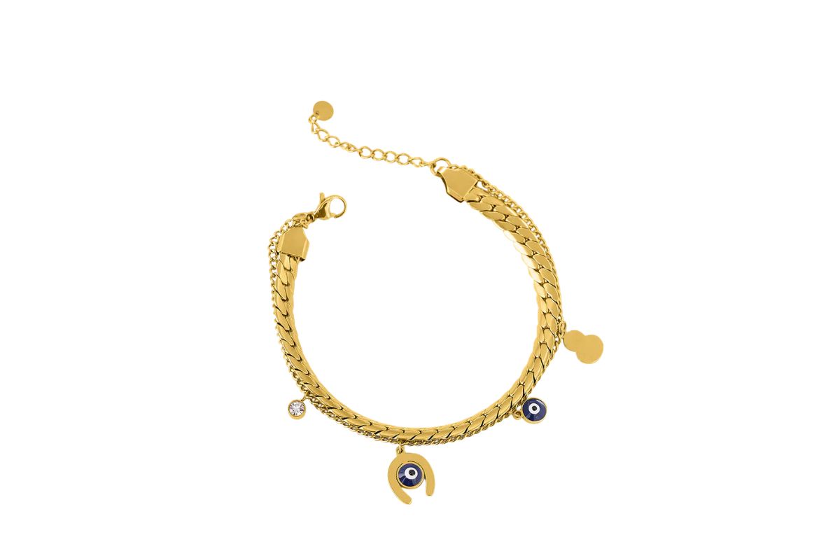 Evil Eye Layered Bracelet
