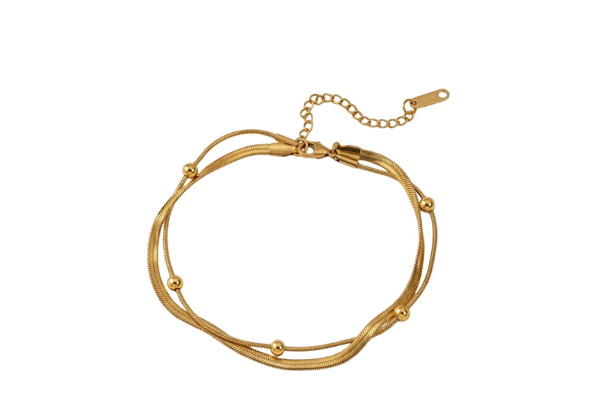 Beaded Bliss Beauty Layered Chain Bracelet