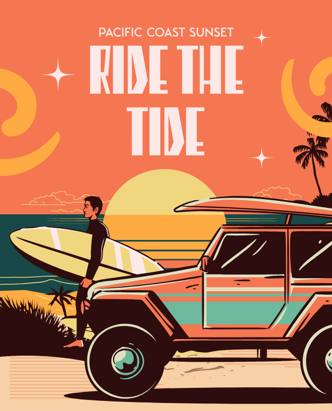 Ride the Tide | Unisex Heavy Cotton Graphic T-Shirt