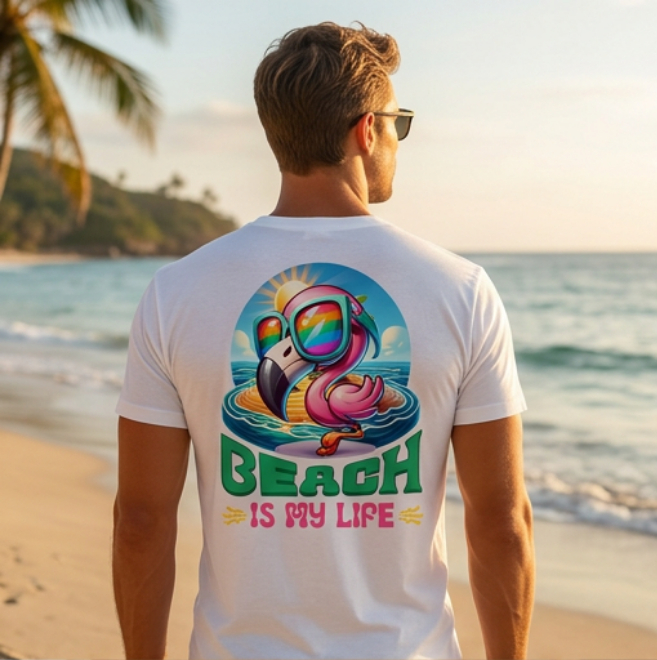 Beach is my Life | Unisex Heavy Cotton Graphic T-Shirt image