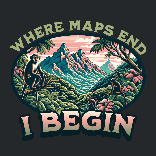 Where Maps End-I Begin | Unisex Heavy Cotton Graphic T-Shirt