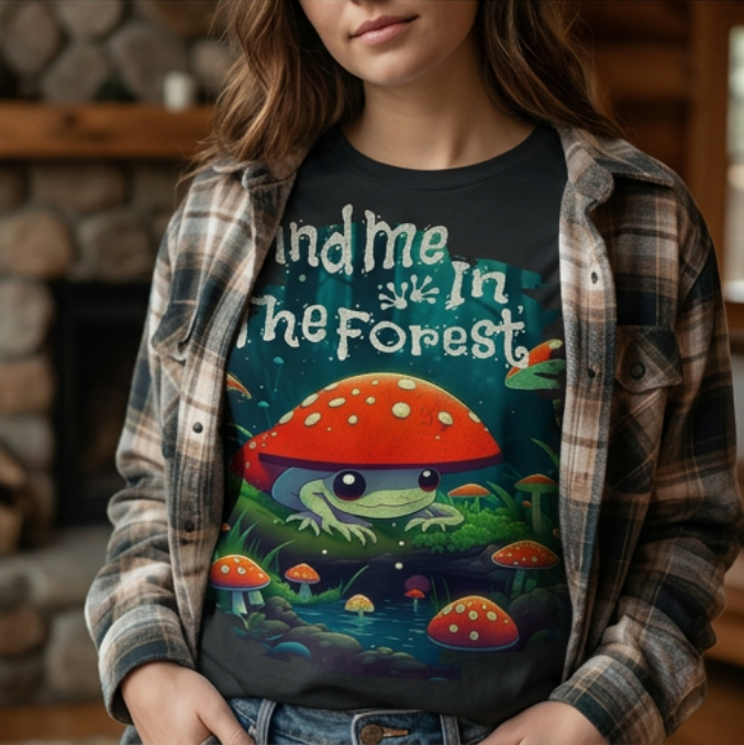 Find me in the Forest | Unisex Heavy Cotton Graphic T-Shirt image