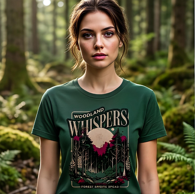 Woodland Whispers | Unisex Heavy Cotton Graphic T-Shirt image