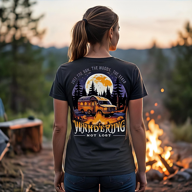 Wandering, Not Lost | Unisex Heavy Cotton Graphic T-Shirt image