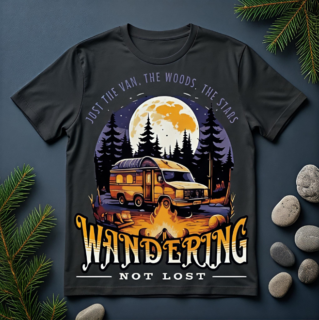 Wandering, Not Lost | Unisex Heavy Cotton Graphic T-Shirt image