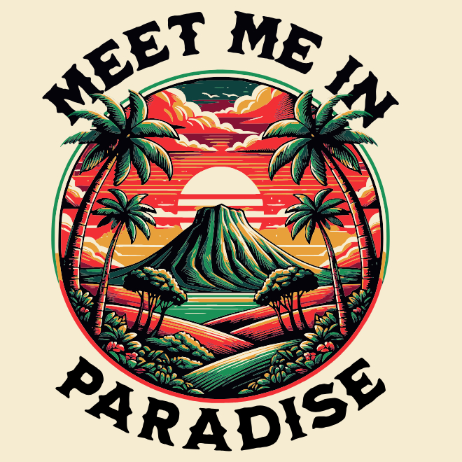 Meet me in Paradise | Unisex Heavy Cotton Graphic T-Shirt