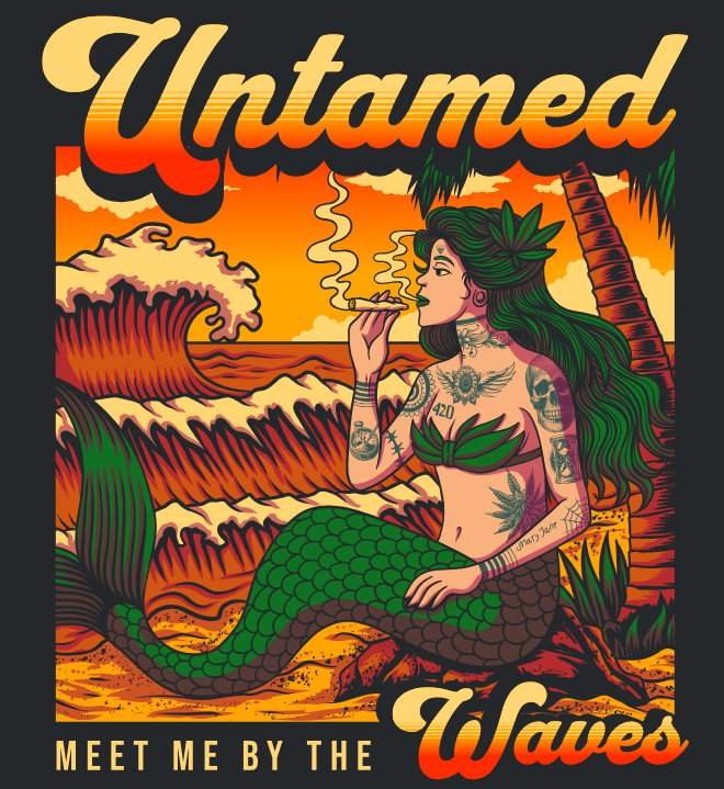 Meet by the waves | Women Heavy Cotton Graphic T-Shirt