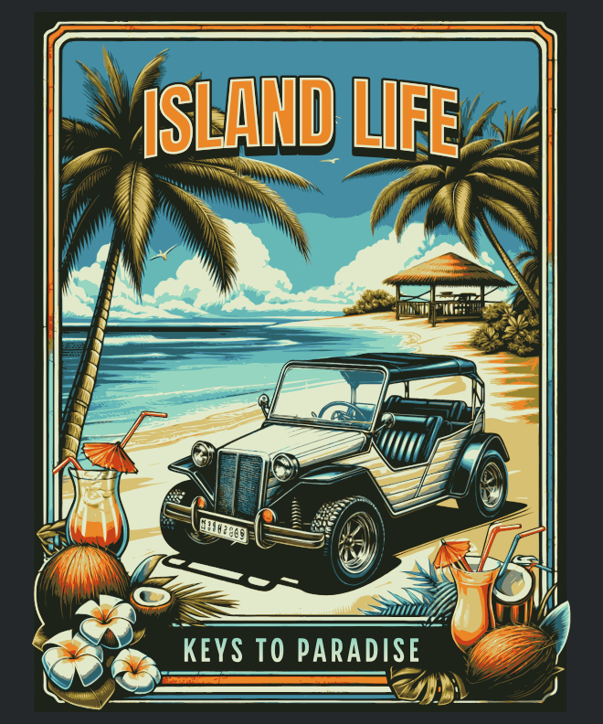 Keys to paradise | Unisex Heavy Cotton Graphic T-Shirt