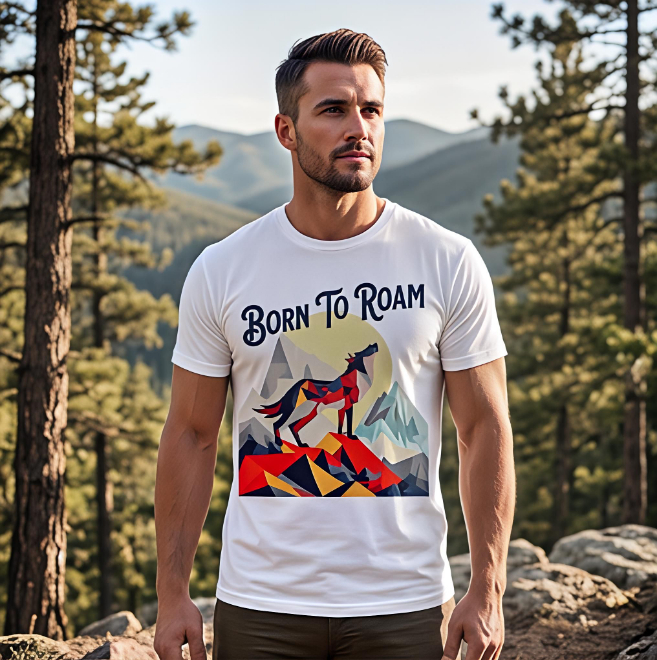 Born to Roam | Unisex Heavy Cotton Graphic T-Shirt image