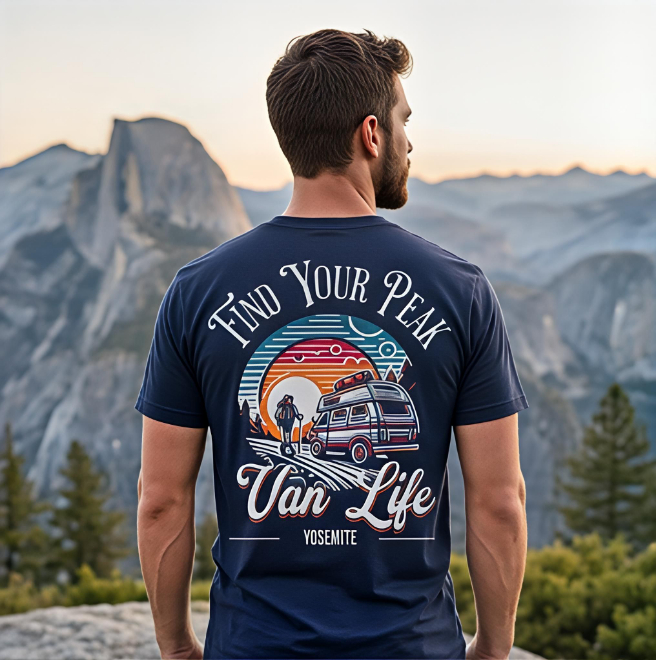 Unisex Navy Van-Life T-Shirt image