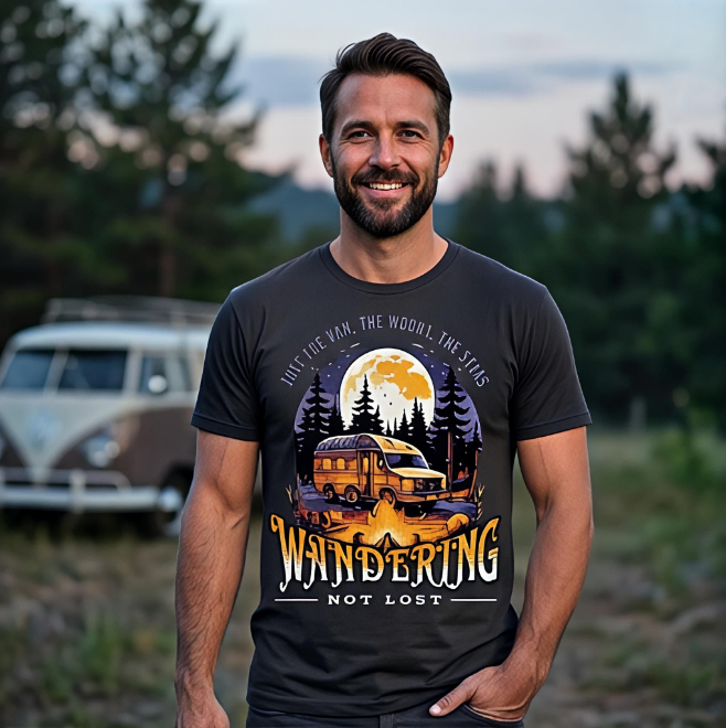 Unisex Black Van Bon-Fire T-Shirt image