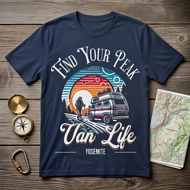 Unisex Navy Van-Life T-Shirt