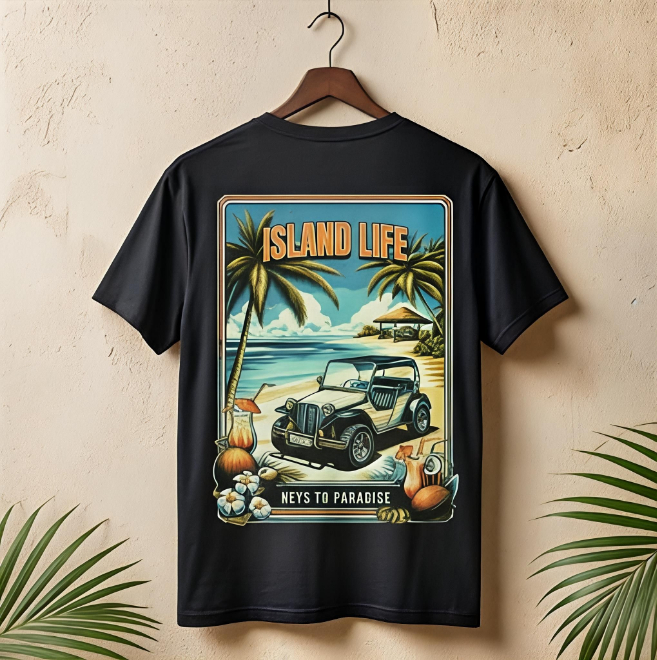 Unisex Black Island Life T-Shirt