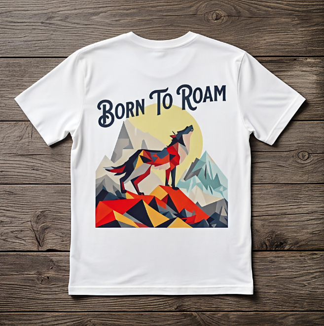 Unisex White Lone Wolf T-Shirt