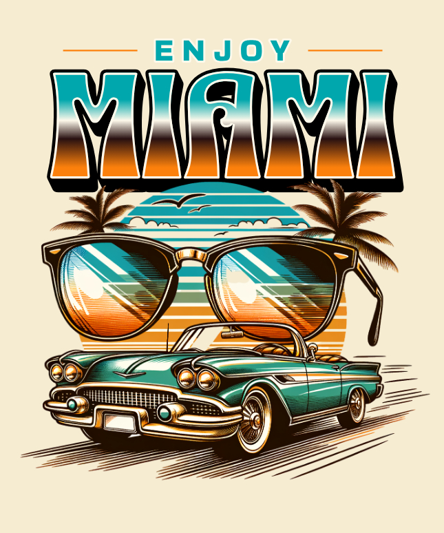 Enjoy Miami | Unisex Heavy Cotton Graphic T-Shirt