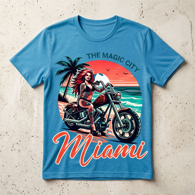 The Magic City-Miami | Unisex Heavy Cotton Graphic T-Shirt image