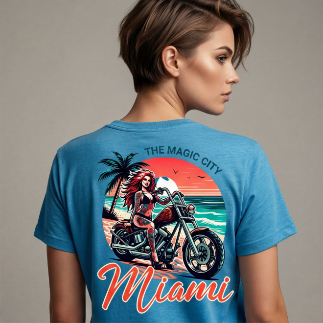 The Magic City-Miami | Unisex Heavy Cotton Graphic T-Shirt image
