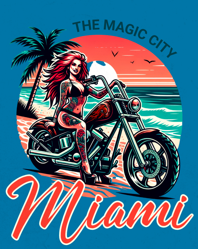 The Magic City-Miami | Unisex Heavy Cotton Graphic T-Shirt