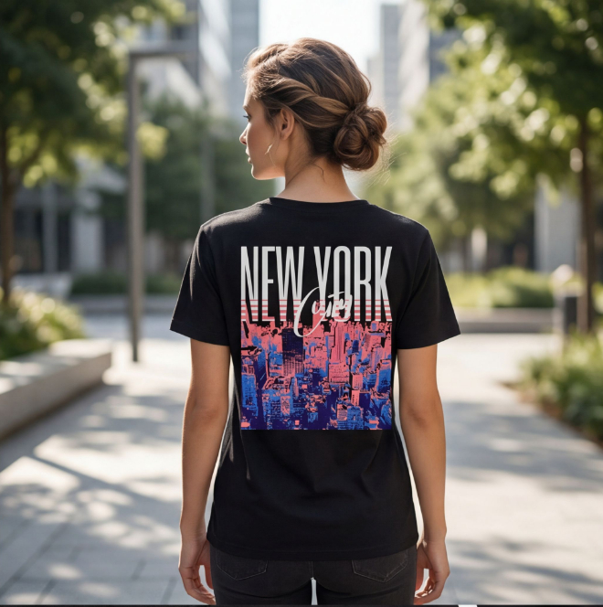 New York City Glow | Unisex Heavy Cotton Graphic T-Shirt image
