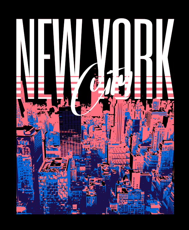 New York City Glow | Unisex Heavy Cotton Graphic T-Shirt