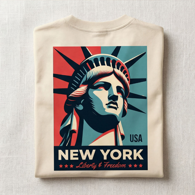 Statue of Liberty | Unisex Heavy Cotton Graphic T-Shirt image