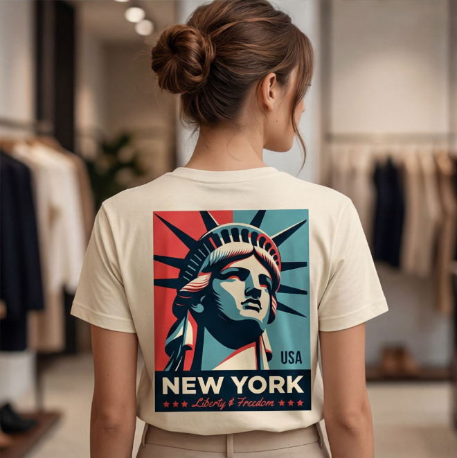 Statue of Liberty | Unisex Heavy Cotton Graphic T-Shirt image