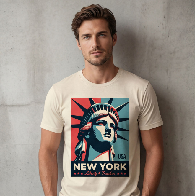 Statue of Liberty | Unisex Heavy Cotton Graphic T-Shirt image