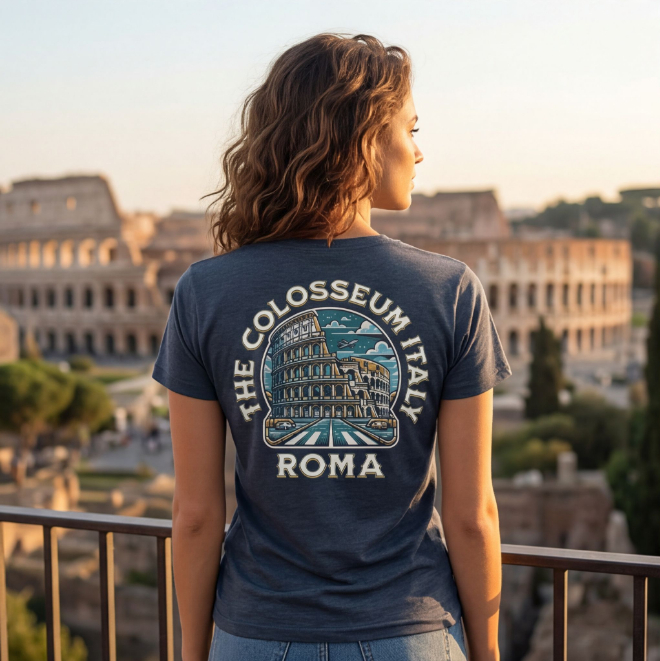 Colosseum-Rome | Unisex Heavy Cotton Graphic T-Shirt image