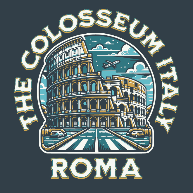 Colosseum-Rome | Unisex Heavy Cotton Graphic T-Shirt