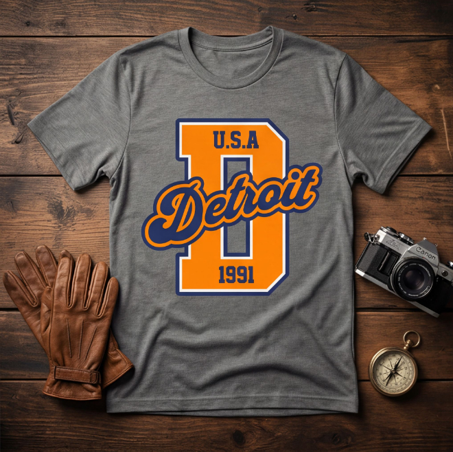 Detroit Varsity Club | Unisex Heavy Cotton Graphic T-Shirt image