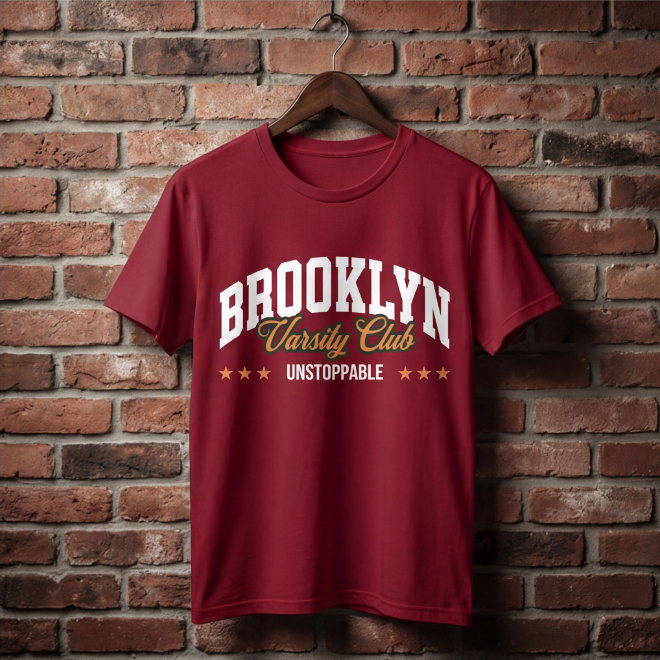 Brooklyn Varisty Club | Unisex Heavy Cotton Graphic T-Shirt image