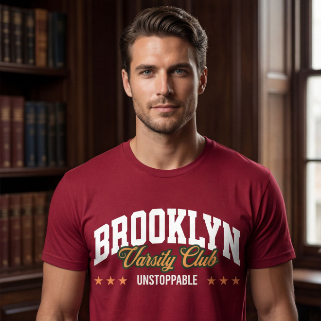 Brooklyn Varisty Club | Unisex Heavy Cotton Graphic T-Shirt image